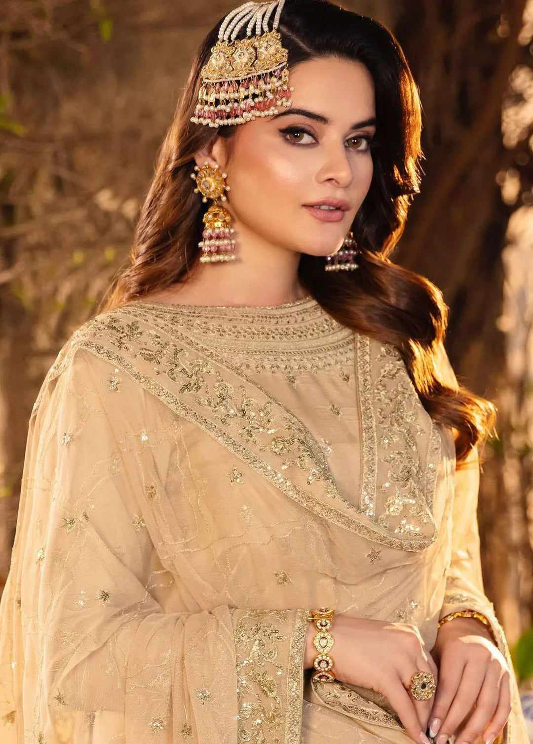Noorie x Maahru x Meerab By Asim Jofa Embroidered Unstitched Suit 3 Piece AJ23NMM AJSM-45 - Festive Collection