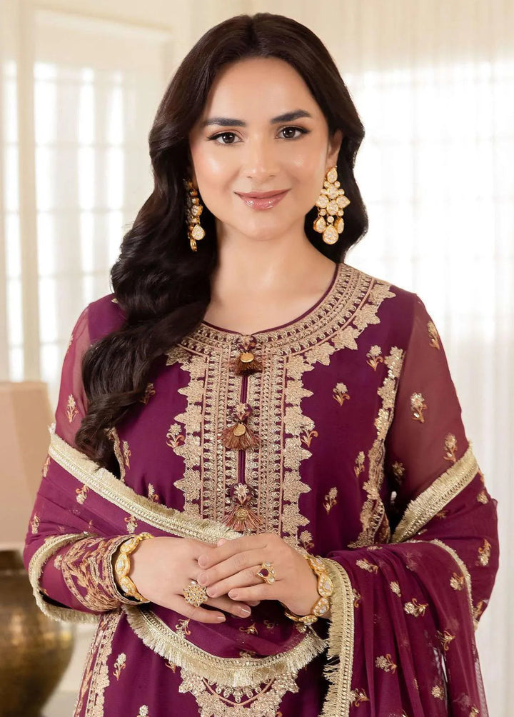 Noorie x Maahru x Meerab By Asim Jofa Embroidered Unstitched Suit 3 Piece AJ23NMM AJSM-47 - Festive Collection