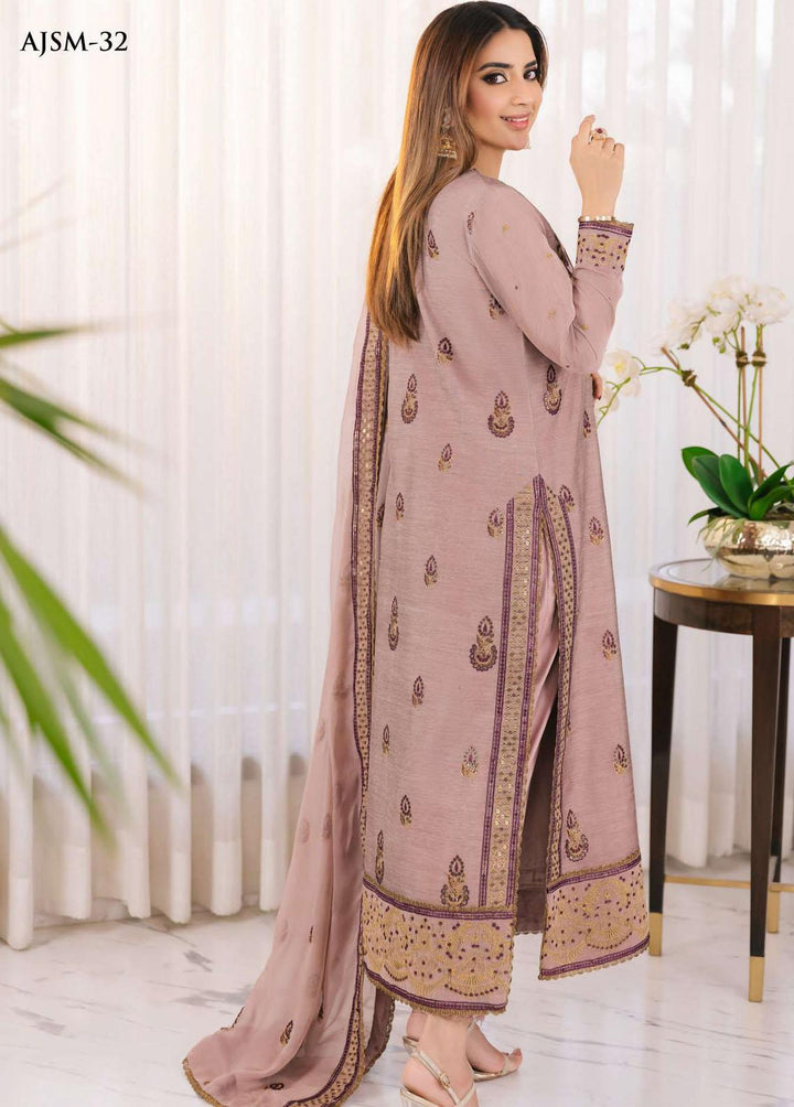 Noorie x Maahru x Meerab By Asim Jofa Embroidered  Suits Unstitched 3 Piece AJ23NMM AJSM-32 - Festive Collection