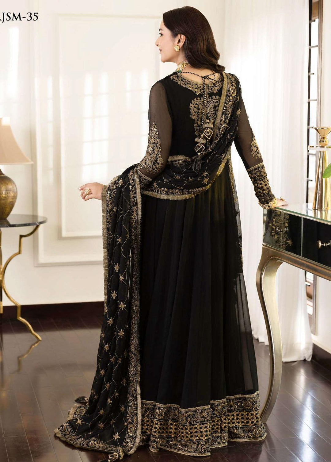 Noorie x Maahru x Meerab By Asim Jofa Embroidered  Suits Unstitched 3 Piece AJ23NMM AJSM-35 - Festive Collection