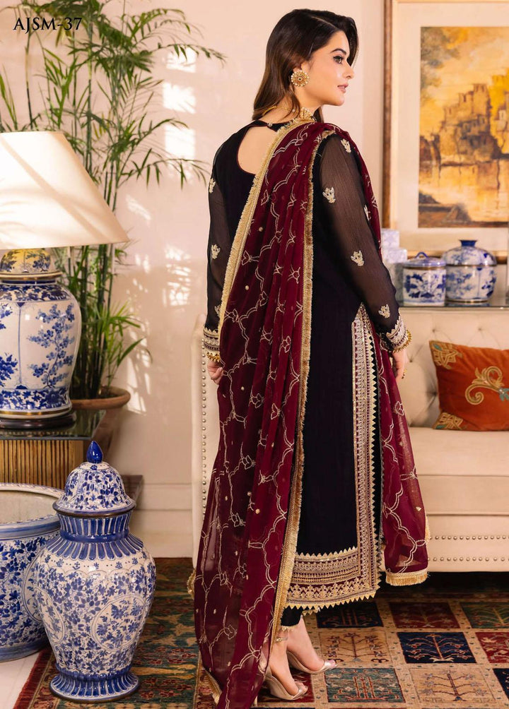 Noorie x Maahru x Meerab By Asim Jofa Embroidered  Suits Unstitched 3 Piece AJ23NMM AJSM-37 - Festive Collection