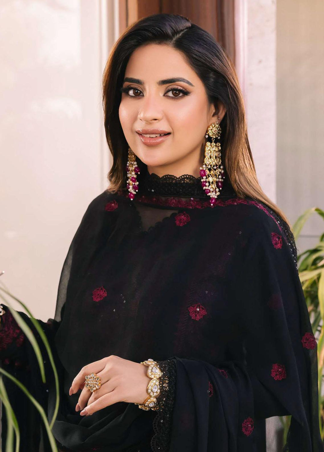 Noorie x Maahru x Meerab By Asim Jofa Embroidered  Suits Unstitched 3 Piece AJ23NMM AJSM-48 - Festive Collection