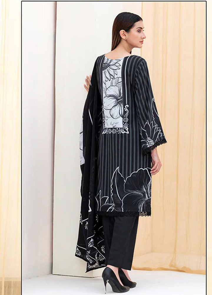 Noorma Kaamal Printed Lawn Suits Unstitched 3 Piece NK22BW 10 - Black & White Collection