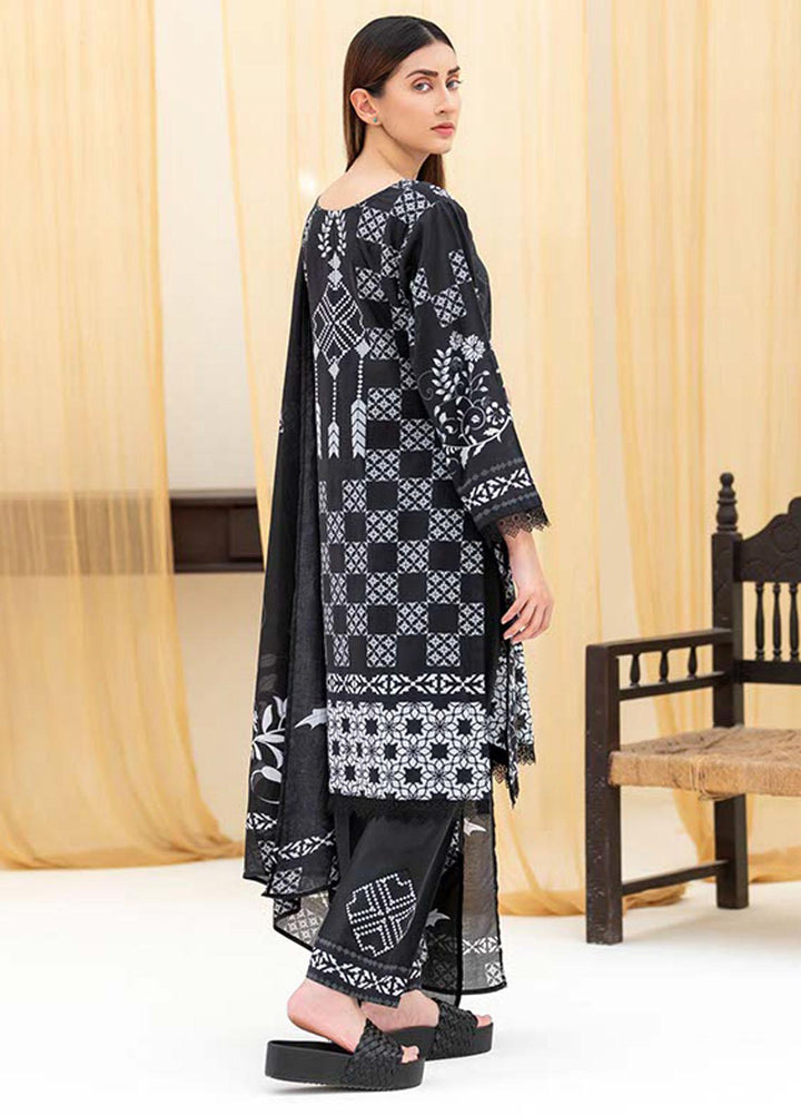 Noorma Kaamal Printed Lawn Suits Unstitched 3 Piece NK22BW 02 - Black & White Collection