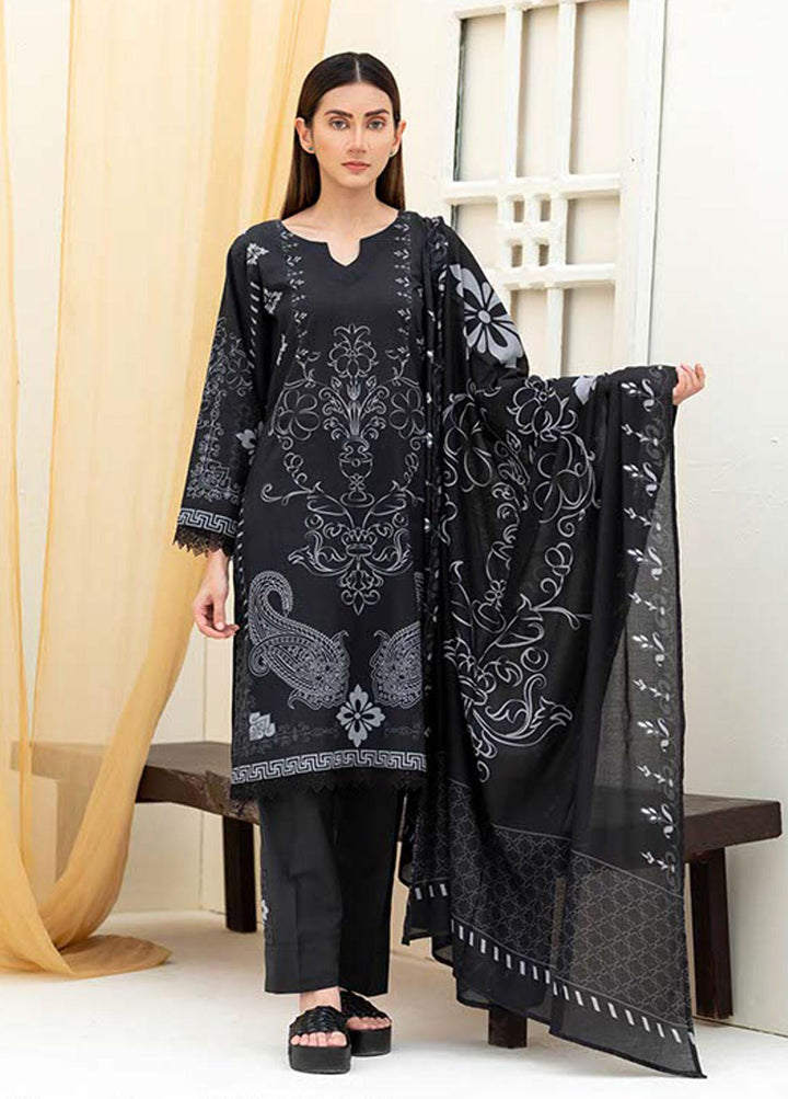 Noorma Kaamal Printed Lawn Suits Unstitched 3 Piece NK22BW 05 - Black & White Collection
