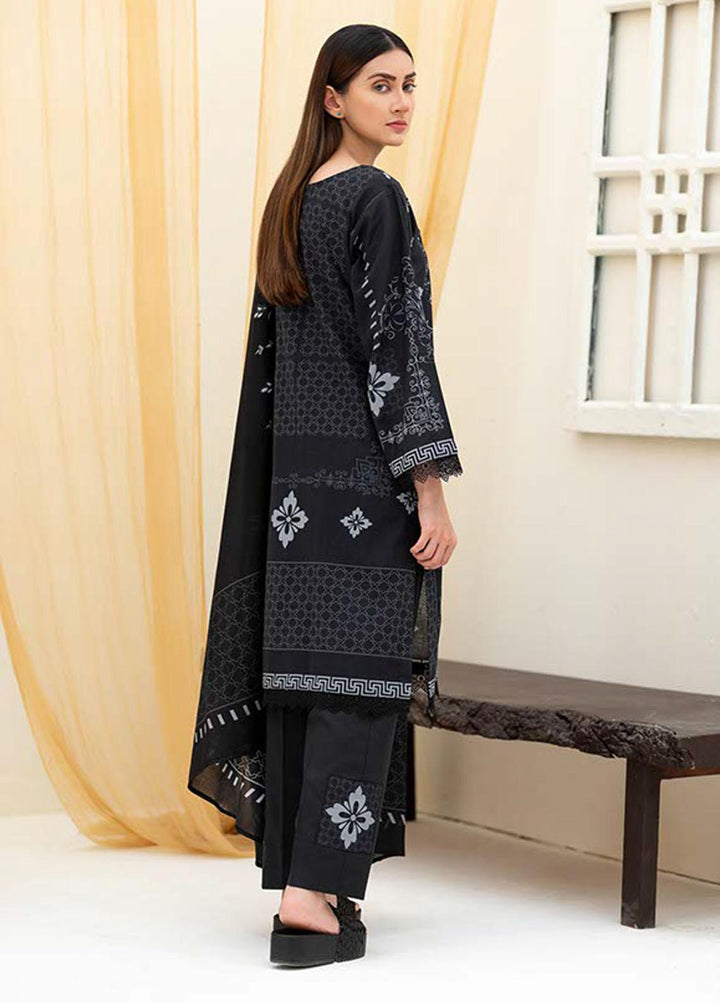 Noorma Kaamal Printed Lawn Suits Unstitched 3 Piece NK22BW 05 - Black & White Collection