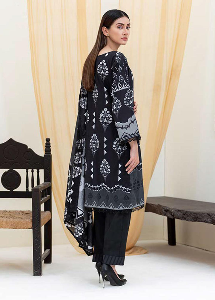 Noorma Kaamal Printed Lawn Suits Unstitched 3 Piece NK22BW 06 - Black & White Collection