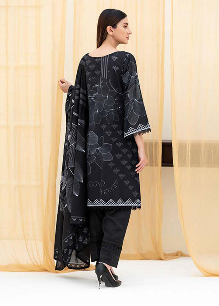 Noorma Kaamal Printed Lawn Suits Unstitched 3 Piece NK22BW 08 - Black & White Collection