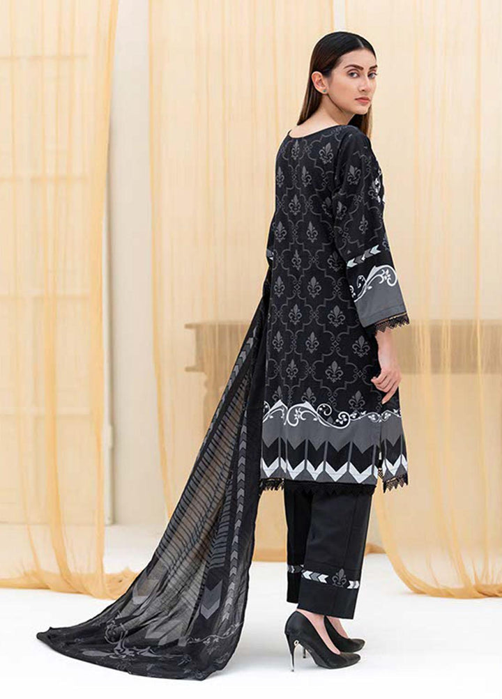 Noorma Kaamal Printed Lawn Suits Unstitched 3 Piece NK22BW 09 - Black & White Collection