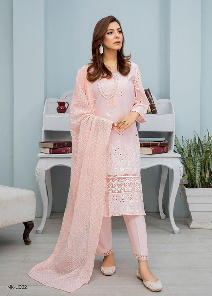 Noorma Kaamal Embroidered Lawn Suits Unstitched 3 Piece NK23E NK-LC02 - Eid Collection