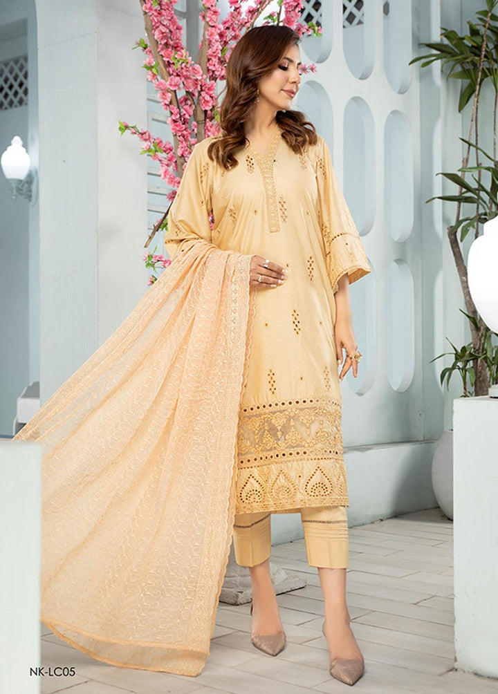 Noorma Kaamal Embroidered Lawn Suits Unstitched 3 Piece NK23E NK-LC05 - Eid Collection