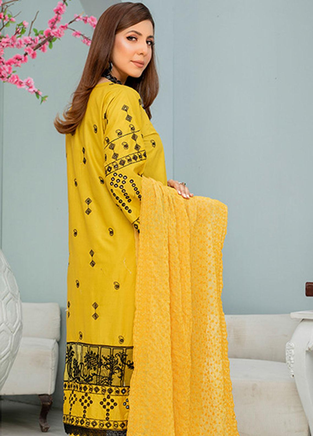 Noorma Kaamal Embroidered Lawn Suits Unstitched 3 Piece NK23E NK-LC07 - Eid Collection