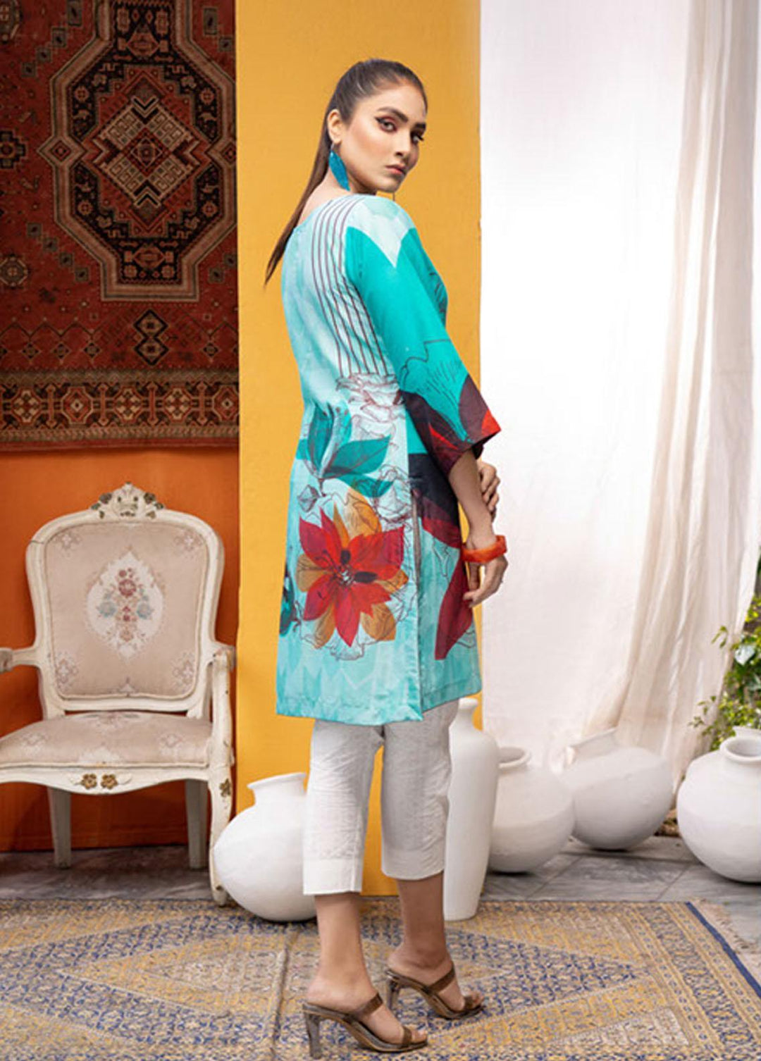 Noorma Kaamal Printed Lawn  Unstitched Kurti NK22K 11 - Summer Collection