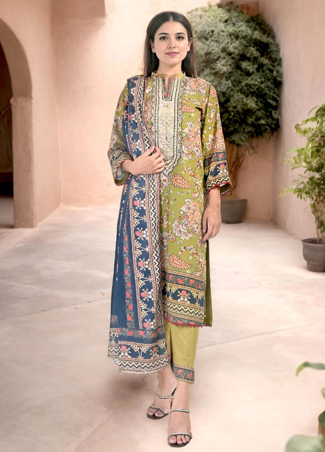 Noorma Kaamal Embroidered Lawn Suit Unstitched 3 Piece NK24L NK-PLE-03 - Summer Collection