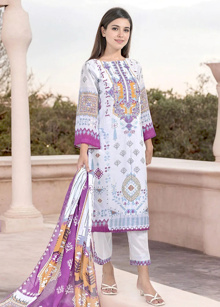 Noorma Kaamal Embroidered Lawn Suit Unstitched 3 Piece NK24L NK-PLE-04 - Summer Collection