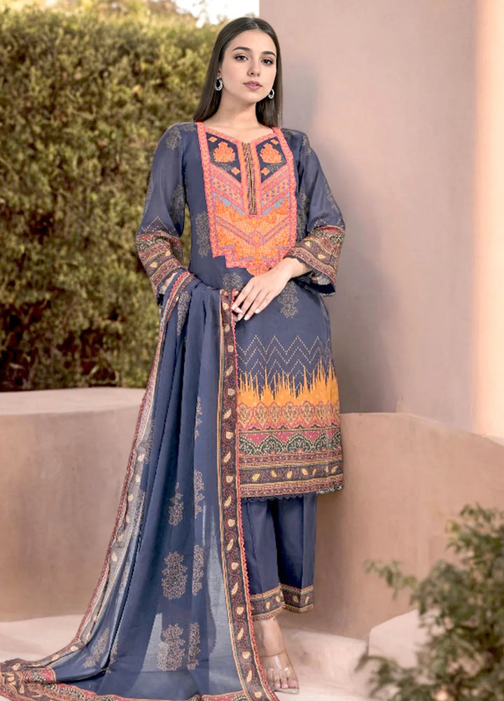 Noorma Kaamal Embroidered Lawn Suit Unstitched 3 Piece NK24L NK-PLE-05 - Summer Collection