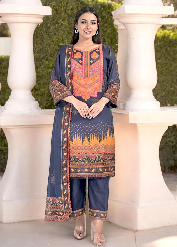 Noorma Kaamal Embroidered Lawn Suit Unstitched 3 Piece NK24L NK-PLE-05 - Summer Collection