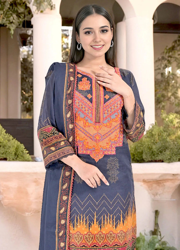 Noorma Kaamal Embroidered Lawn Suit Unstitched 3 Piece NK24L NK-PLE-05 - Summer Collection