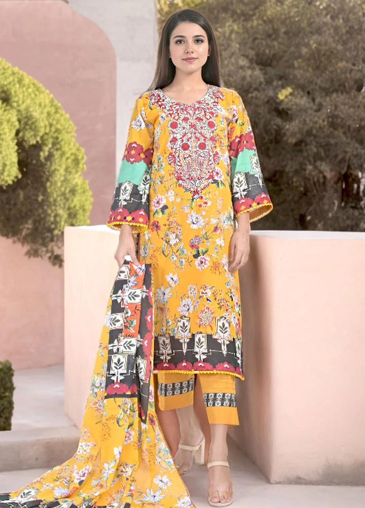 Noorma Kaamal Embroidered Lawn Suit Unstitched 3 Piece NK24L NK-PLE-07 - Summer Collection