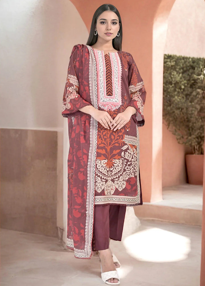 Noorma Kaamal Embroidered Lawn Suit Unstitched 3 Piece NK24L NK-PLE-08 - Summer Collection