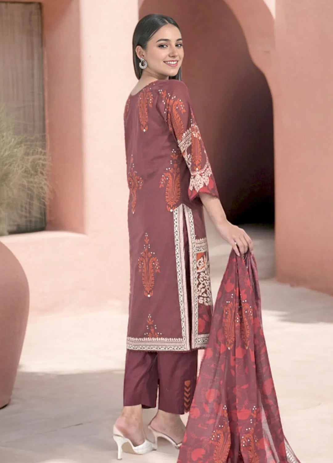 Noorma Kaamal Embroidered Lawn Suit Unstitched 3 Piece NK24L NK-PLE-08 - Summer Collection