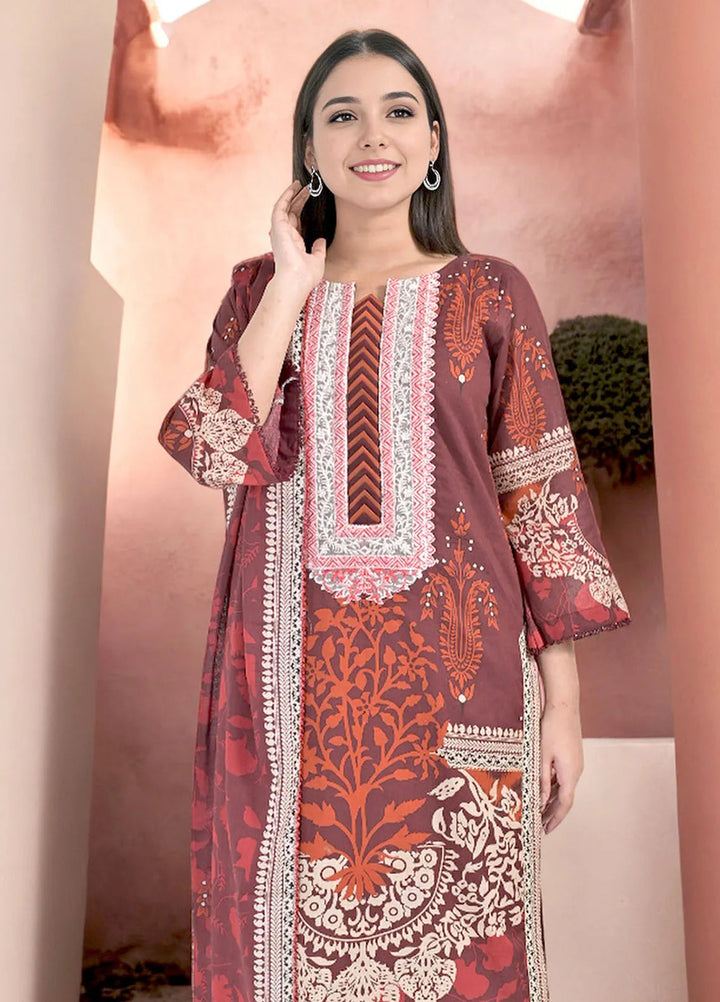 Noorma Kaamal Embroidered Lawn Suit Unstitched 3 Piece NK24L NK-PLE-08 - Summer Collection