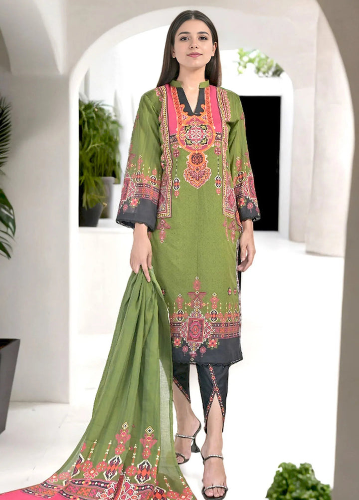 Noorma Kaamal Embroidered Lawn Suit Unstitched 3 Piece NK24L NK-PLE-10 - Summer Collection