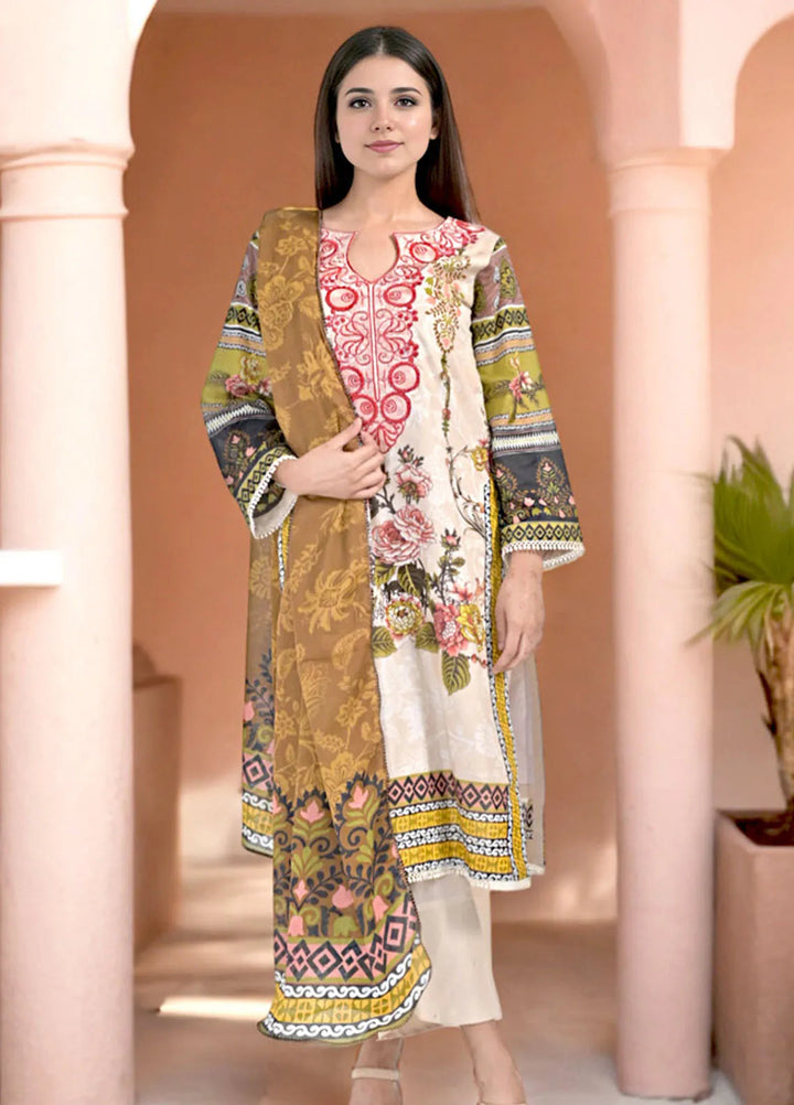 Noorma Kaamal Embroidered Lawn Suit Unstitched 3 Piece NK24L NK-PLE-11 - Summer Collection