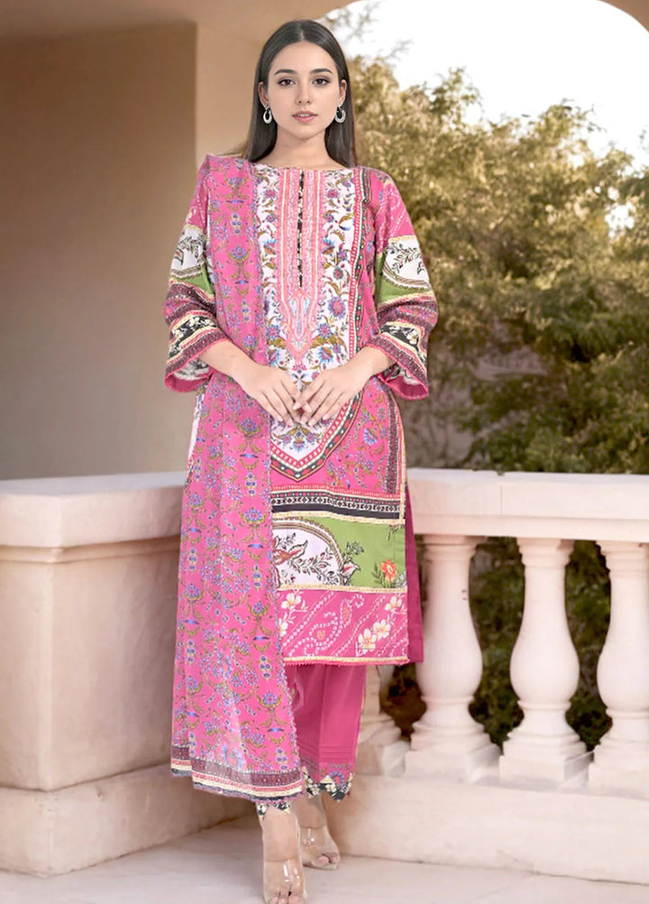 Noorma Kaamal Embroidered Lawn Suit Unstitched 3 Piece NK24L NK-PLE-12 - Summer Collection