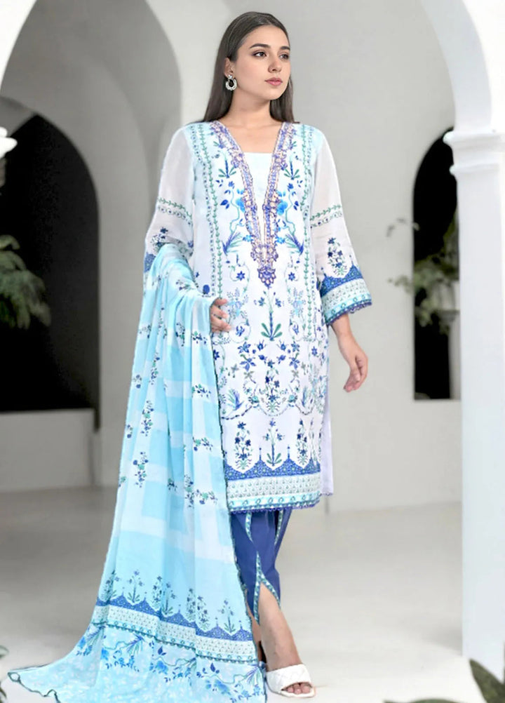 Noorma Kaamal Embroidered Lawn Suit Unstitched 3 Piece NK24L NK-PLE-13 - Summer Collection