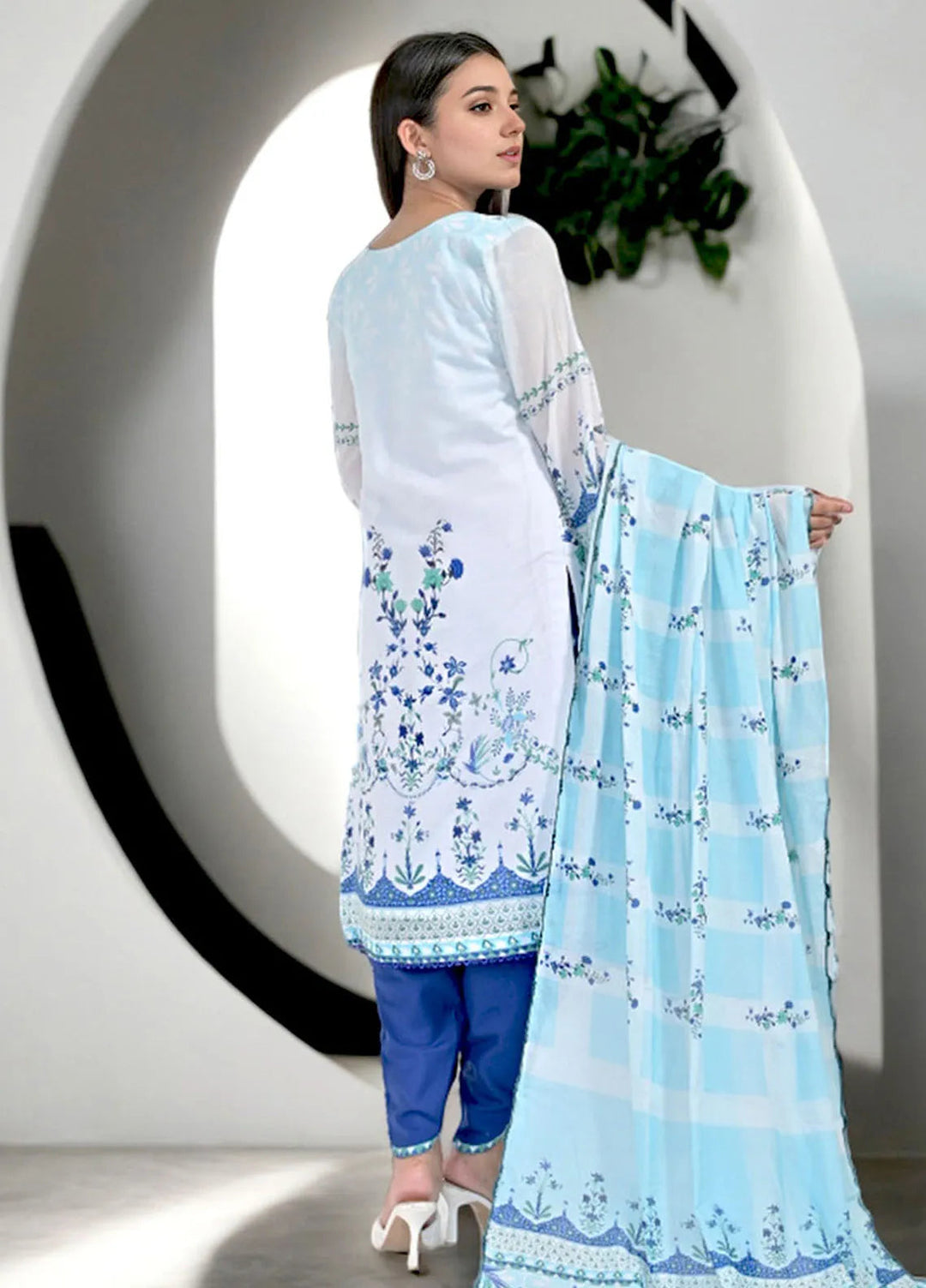 Noorma Kaamal Embroidered Lawn Suit Unstitched 3 Piece NK24L NK-PLE-13 - Summer Collection