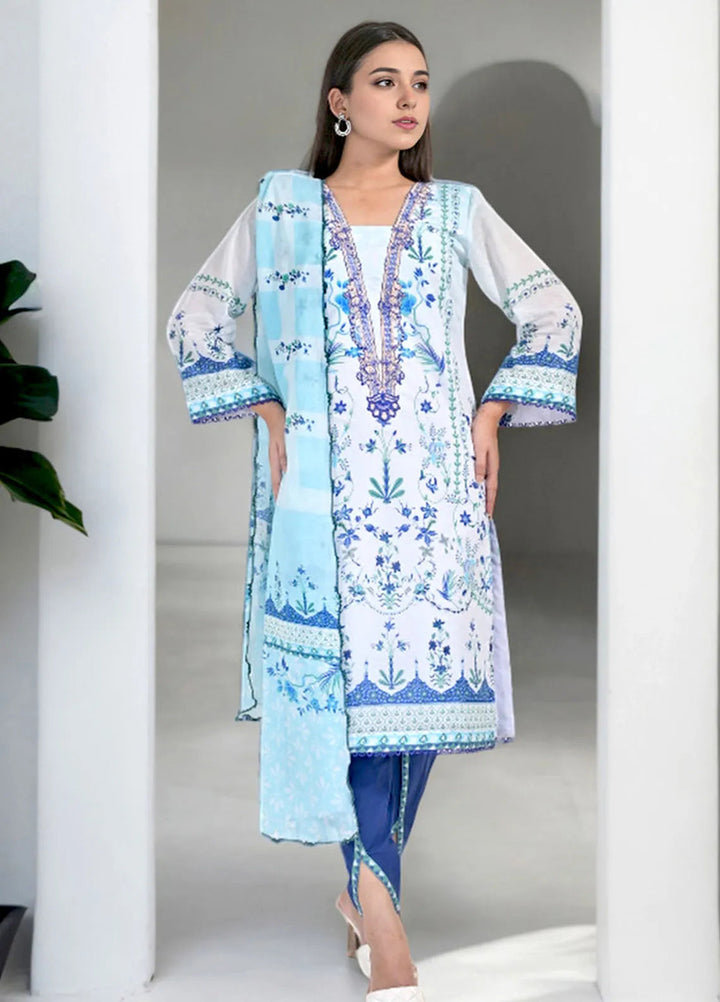 Noorma Kaamal Embroidered Lawn Suit Unstitched 3 Piece NK24L NK-PLE-13 - Summer Collection