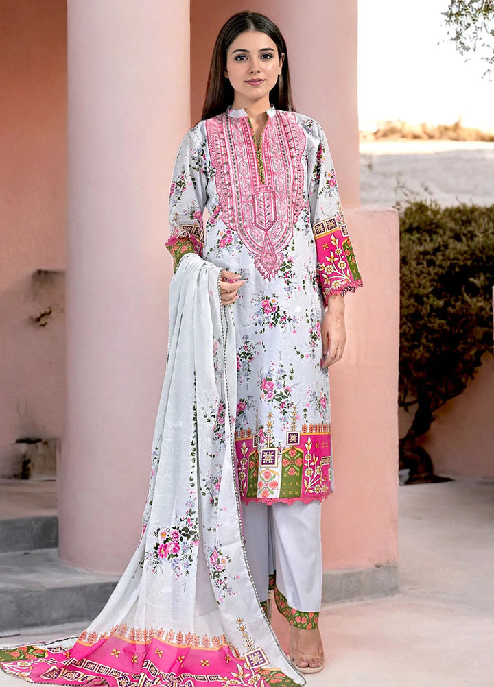 Noorma Kaamal Embroidered Lawn Suit Unstitched 3 Piece NK24L NK-PLE-14 - Summer Collection