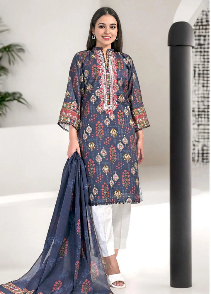 Noorma Kaamal Embroidered Lawn Suit Unstitched 3 Piece NK24L NK-PLE-15 - Summer Collection