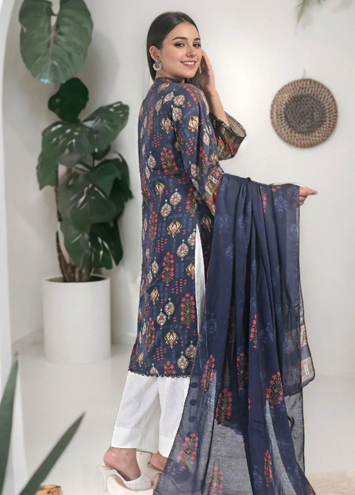 Noorma Kaamal Embroidered Lawn Suit Unstitched 3 Piece NK24L NK-PLE-15 - Summer Collection