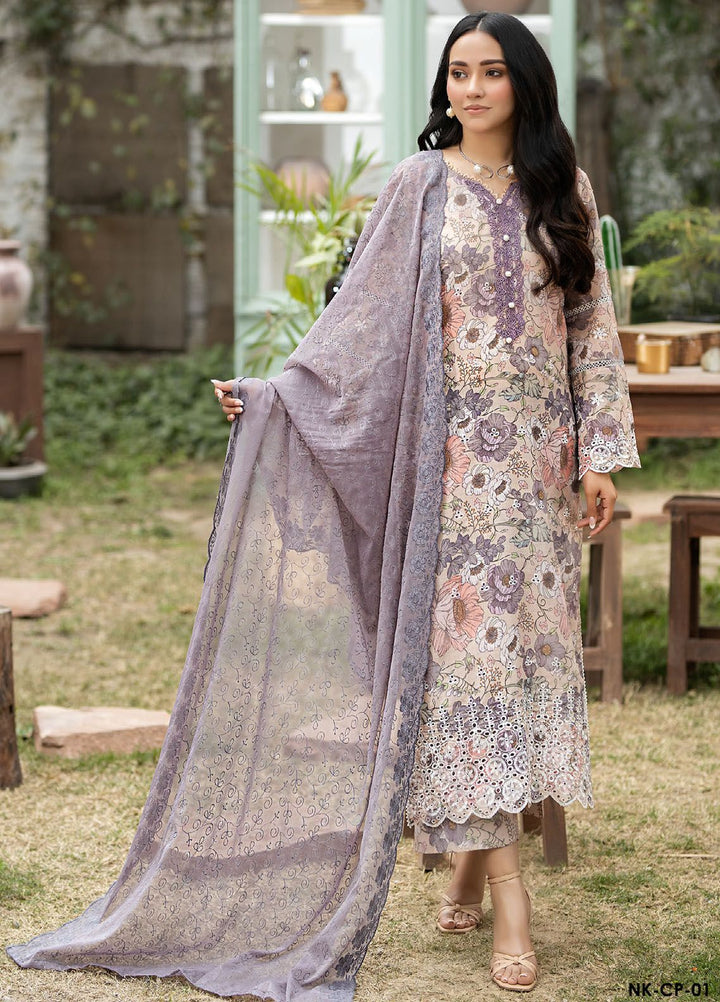 Noorma Kaamal Embroidered Lawn Suits Unstitched 3 Piece NK24CS NK-CP-01 - Spring Summer Collection