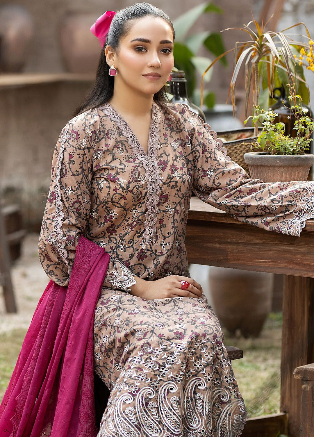 Noorma Kaamal Embroidered Lawn Suits Unstitched 3 Piece NK24CS NK-CP-04 - Spring Summer Collection