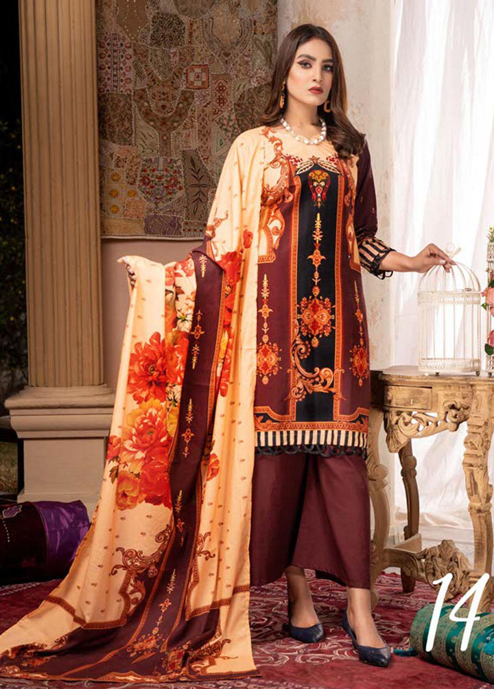Noorma Kaamal Printed Lawn Suits Unstitched 3 Piece NK22L 14 - Summer Collection