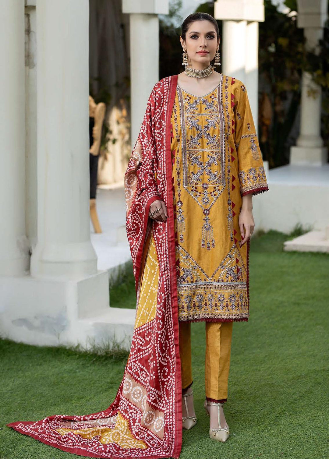 Noorma Kaamal Embroidered Khaddar Suits Unstitched 3 Piece NK23WK NK-WK-01 - Winter Collection