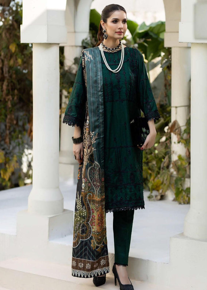 Noorma Kaamal Embroidered Khaddar Suits Unstitched 3 Piece NK23WK NK-WK-02 - Winter Collection