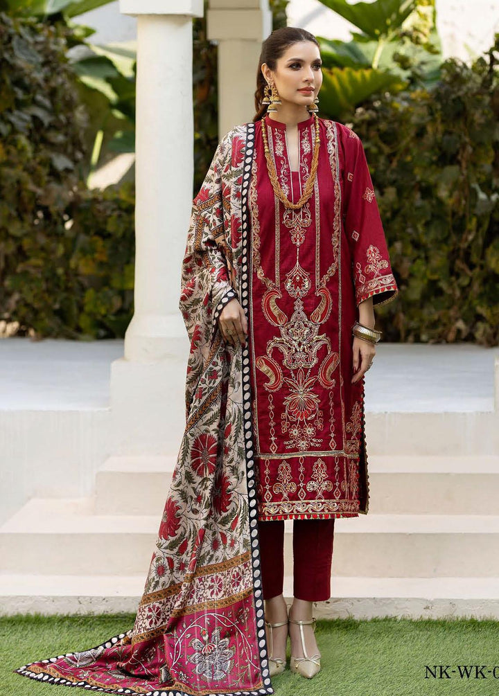 Noorma Kaamal Embroidered Khaddar Suits Unstitched 3 Piece NK23WK NK-WK-03 - Winter Collection