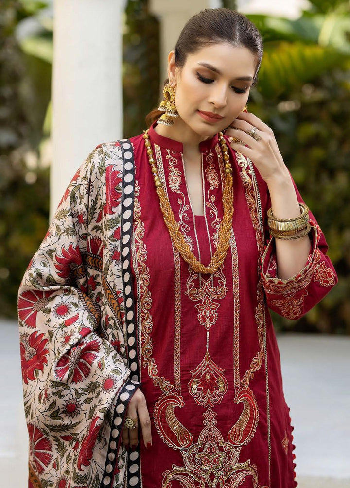 Noorma Kaamal Embroidered Khaddar Suits Unstitched 3 Piece NK23WK NK-WK-03 - Winter Collection