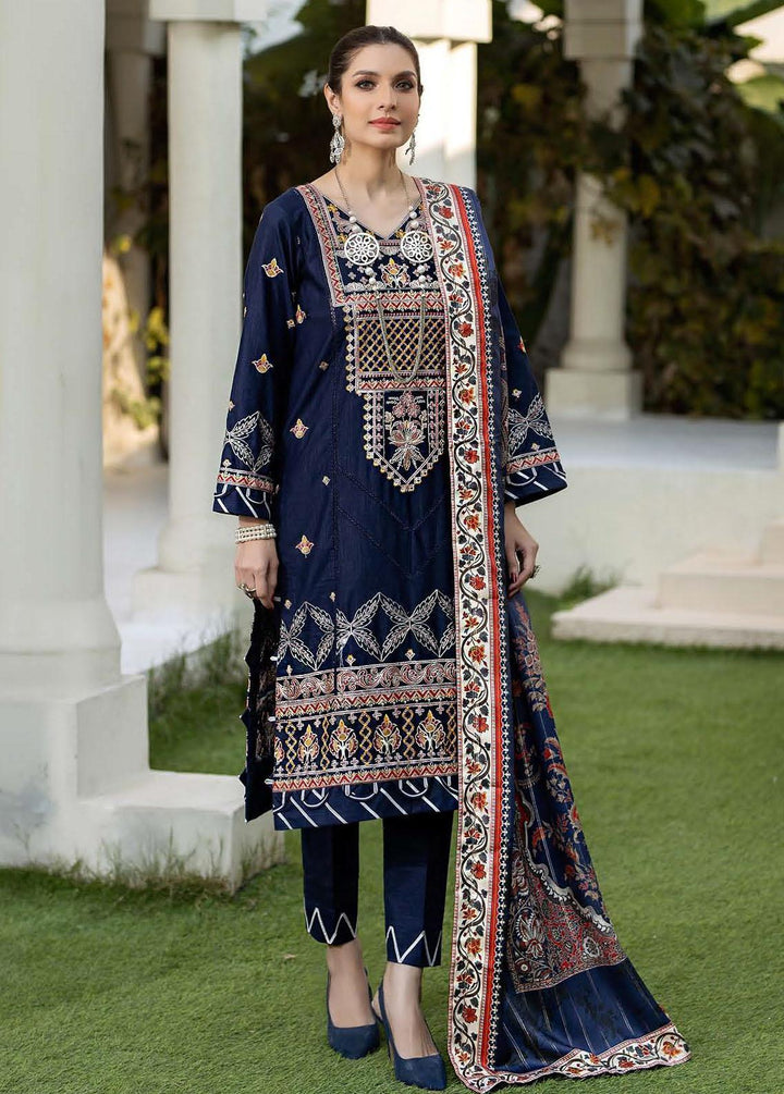 Noorma Kaamal Embroidered Khaddar Suits Unstitched 3 Piece NK23WK NK-WK-04 - Winter Collection
