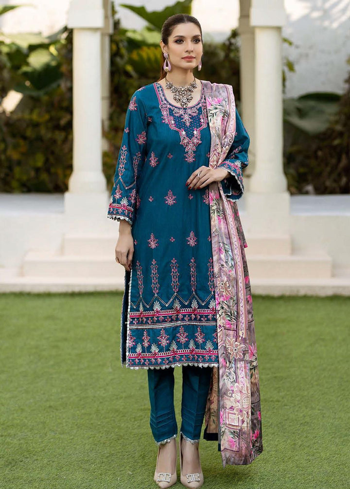 Noorma Kaamal Embroidered Khaddar Suits Unstitched 3 Piece NK23WK NK-WK-05 - Winter Collection