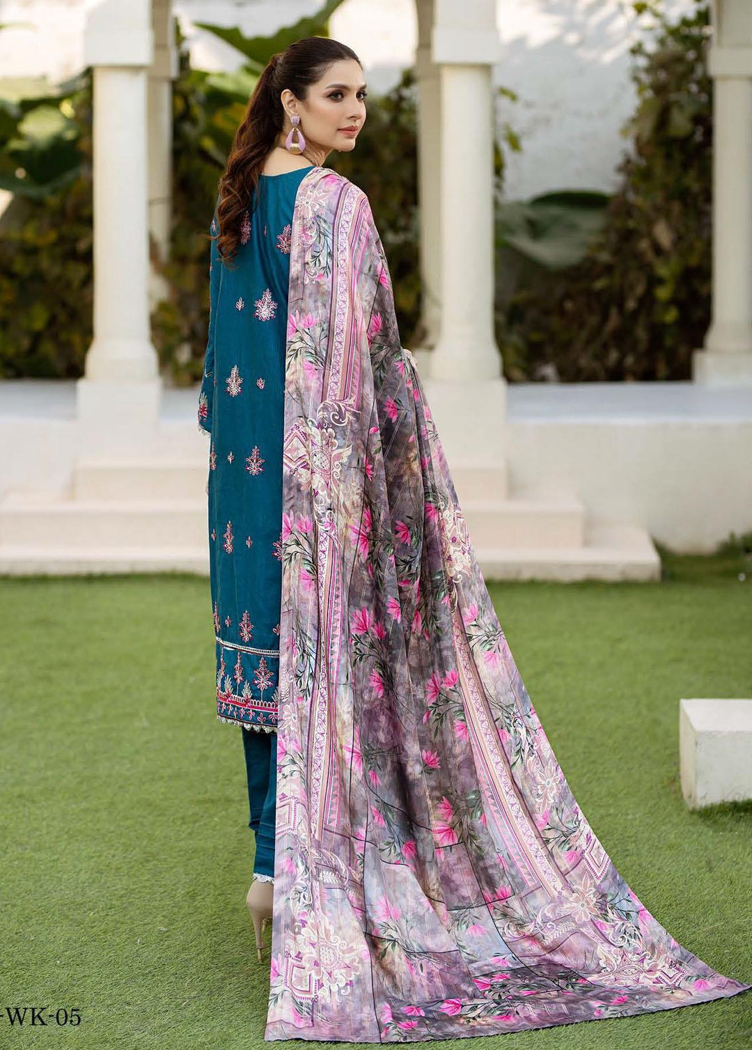 Noorma Kaamal Embroidered Khaddar Suits Unstitched 3 Piece NK23WK NK-WK-05 - Winter Collection