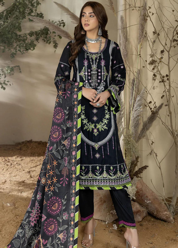 Noorma Kaamal Embroidered Linen Suits Unstitched 3 Piece NK23WL NK-LS-03 - Winter Collection