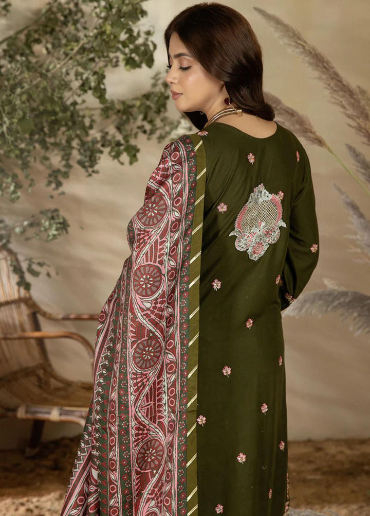 Noorma Kaamal Embroidered Linen Suits Unstitched 3 Piece NK23WL NK-LS-04 - Winter Collection