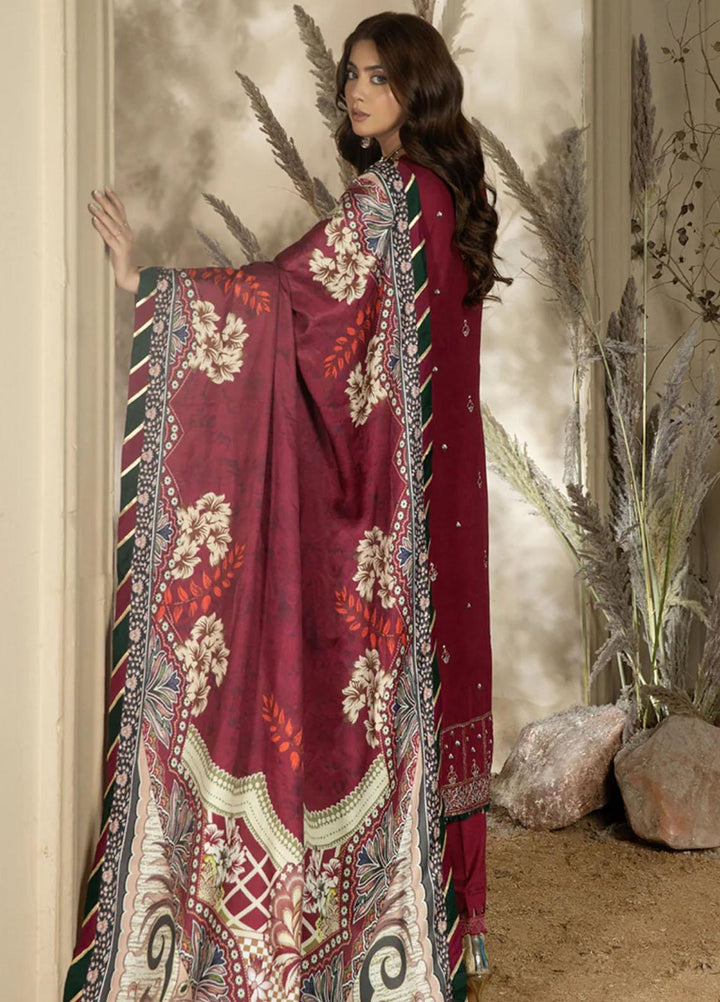 Noorma Kaamal Embroidered Linen Suits Unstitched 3 Piece NK23WL NK-LS-06 - Winter Collection