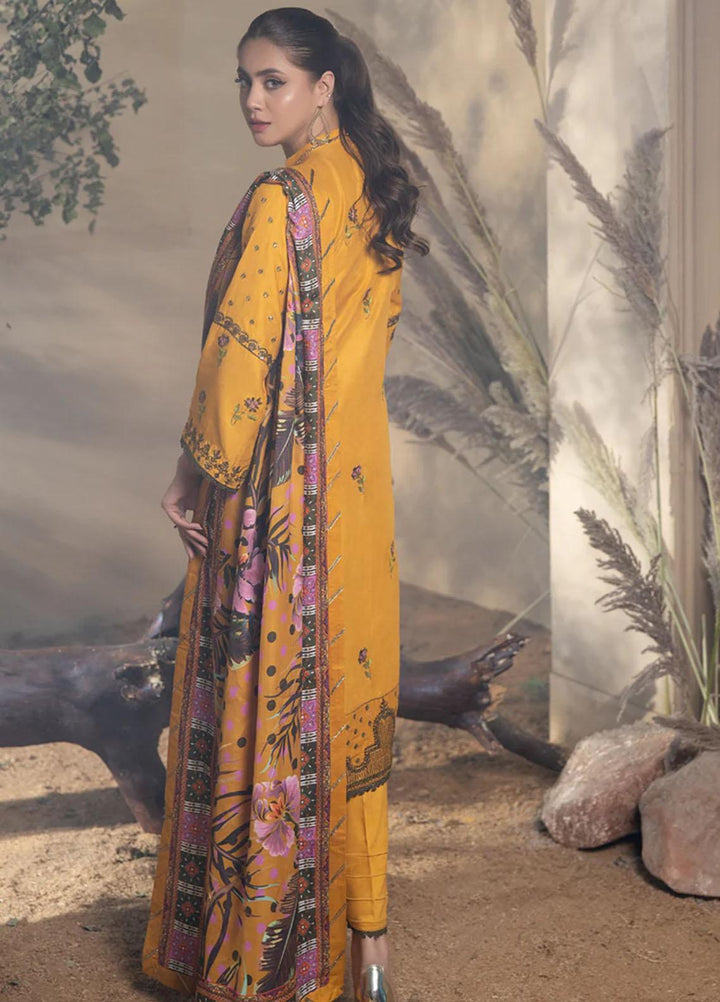 Noorma Kaamal Embroidered Linen Suits Unstitched 3 Piece NK23WL NK-LS-07 - Winter Collection