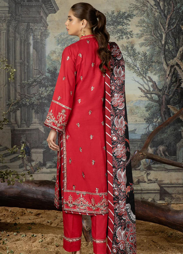 Noorma Kaamal Embroidered Linen Suits Unstitched 3 Piece NK23WL NK-LS-09 - Winter Collection